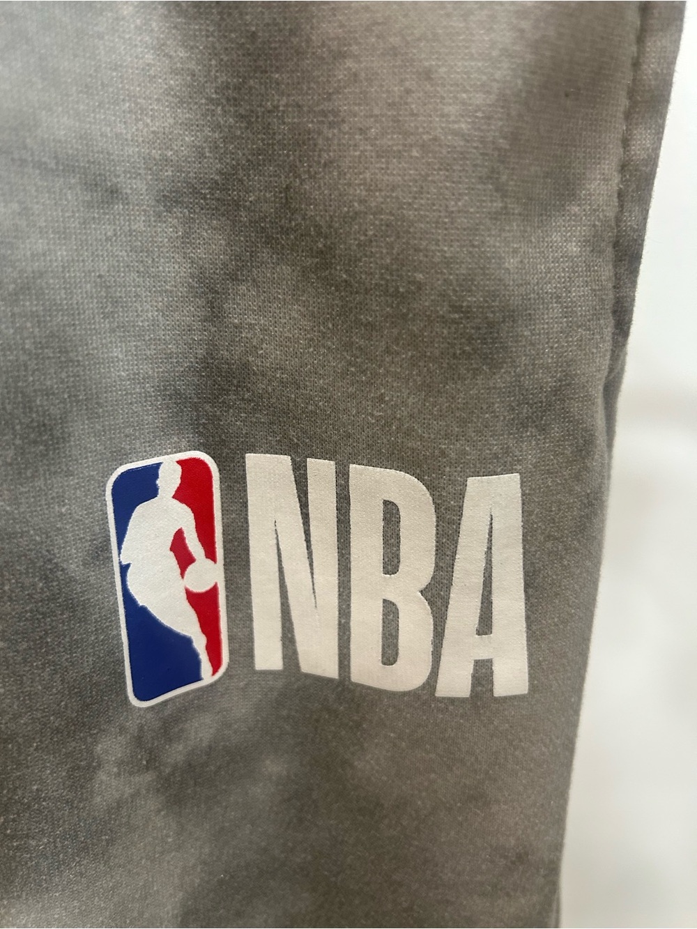 NBA Gray Sweatpants with Red & Blue Logo